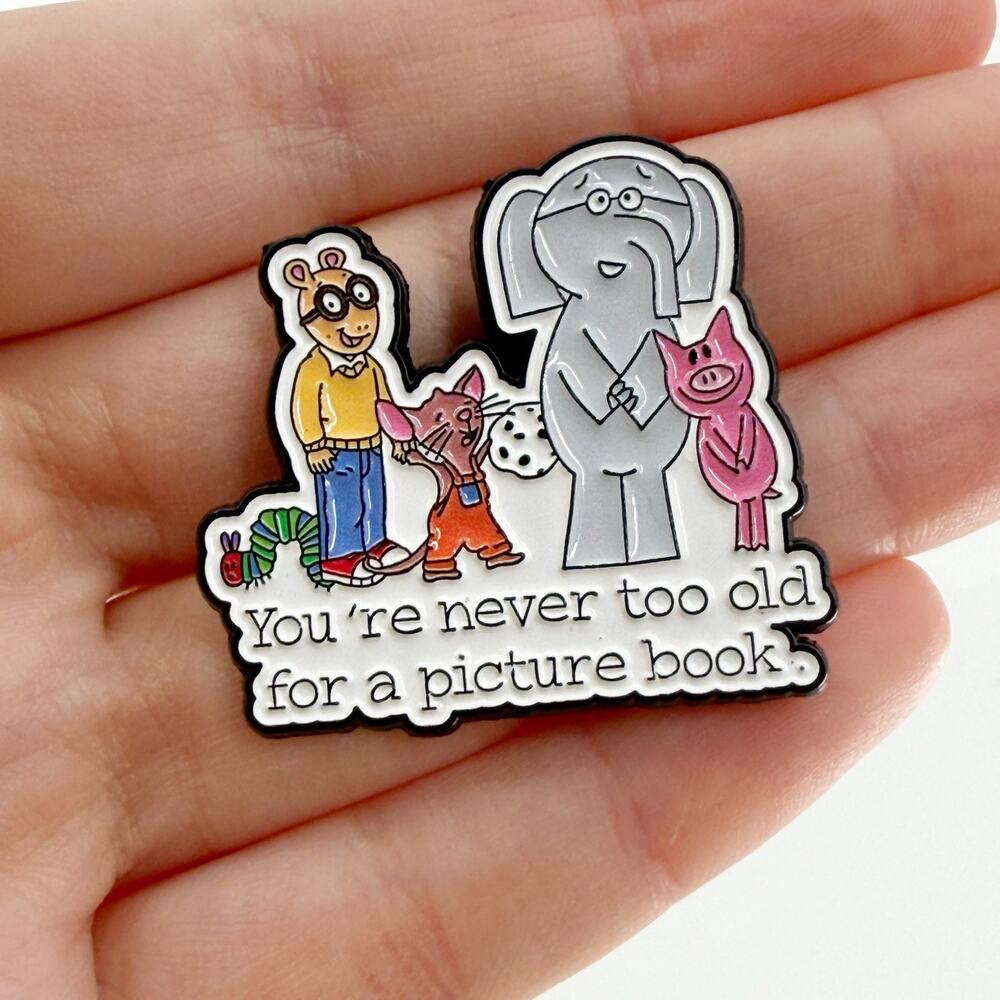 You’re Never Too Old Enamel Pin Book Lover Arthur Friends Cute Gift